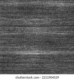 Distressed fabric texture. Vector texture of weaving fabric. Grunge background. Abstract halftone vector illustration. Overlay for interesting effect and depth. Black isolated on white background.