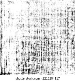 Distressed fabric texture. Vector texture of weaving fabric. Grunge background. Abstract halftone vector illustration. Overlay for interesting effect and depth. Black isolated on white background.