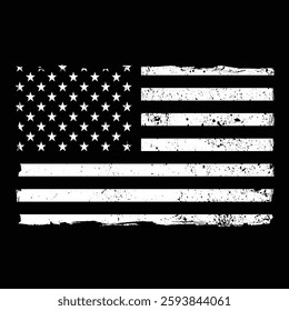 Distressed Flag T-Shirt Design, banner design vector