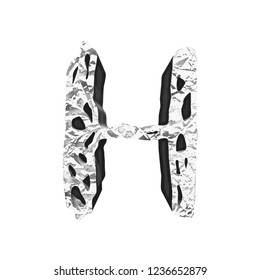 Distressed font with holes.Vector letter.