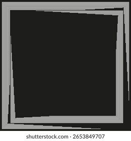 Distressed frame border. Grunge texture Vector. Rough brush stroke. Artistic empty space