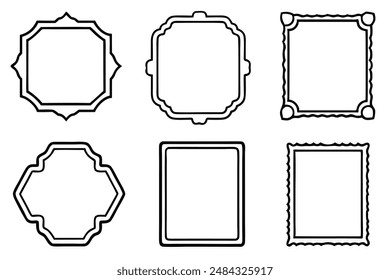 Distressed Frame Line Art Clean and Crisp Worn Illustration Design