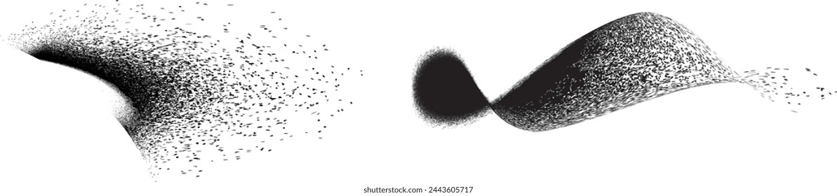Distressed gradient shape . Shade of sphere . Noise destroyed circle . Trendy grainy shadow . Graph print texture .Spray effect .Grunge texture . Distressed element .Vector rounded ball shadow 