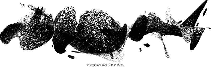 Distressed gradient shape . Shade of sphere . Noise destroyed circle . Trendy grainy shadow . Graph print texture .Spray effect .Grunge texture . Distressed element .Vector rounded ball shadow