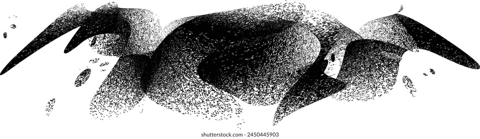 Distressed gradient shape . Shade of sphere . Noise destroyed circle . Trendy grainy shadow . Graph print texture .Spray effect .Grunge texture . Distressed element .Vector rounded ball shadow