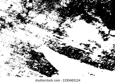 Distressed grainy overlay texture. Grunge dark corner messy background. Dirty paper empty cover template. Ink stroke brushed square shape backdrop. Insane aging border design element. EPS10 vector