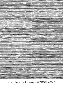 Textura de superposición de grano angustiada. Borra el fondo desordenado de la esquina oscura. Plantilla de portada vacía de papel sucio. Pincelada de tinta cepillado restaura el fondo de la pared. Elemento de diseño de borde de envejecimiento demente. Vector EPS10