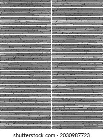 Distressed grainy overlay texture. Grunge dark corner messy background. Dirty paper empty cover template. Ink stroke brushed renovate wall backdrop. Insane aging border design element. EPS10 vector