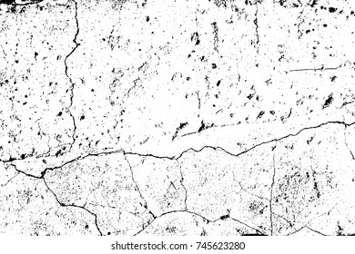 Distressed grainy overlay texture. Grunge dark corner messy background. Dirty paper empty cover template. Ink stroke brushed renovate wall backdrop. Insane aging border design element. EPS10 vector.