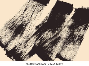 Distressed grainy texture background for poster, banner, template. Grainy and noisy dot splashes. Squiggle modern bold brush strokes. Thick strokes with noisy halftone texture.