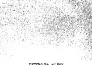 Distressed grainy thread overlay texture. Grunge cloth messy background. Dirty rough empty cover template. Rural rag wall backdrop. Weathered textile aging design element. EPS10 vector.