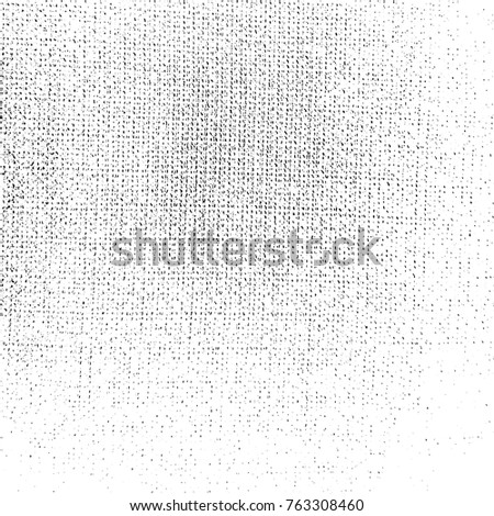 Distressed grainy thread overlay texture. Grunge cloth messy background. Dirty rough empty cover template. Rural rag wall backdrop. Weathered textile aging design element. EPS10 vector.