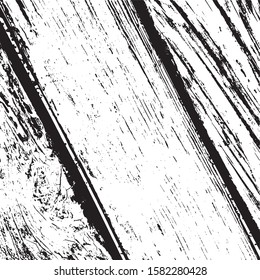 Distressed grainy wood overlay texture. Grunge wooden planks messy background. Dirty rustic empty cover template. Rural fence wall backdrop. Weathered aging design element. EPS10 vector.