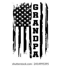 Distressed Grandpa American Usa Flag Grandpa Design For T Shirt Poster Banner Backround Print Vector Eps Illustrations svg