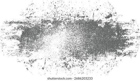 Una textura gris grunge con un patrón áspero, caótico y desgastado sobre un fondo blanco.