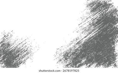 Fundo de textura cinzenta angustiada com marcas de arranhão diagonais em uma superfície branca.