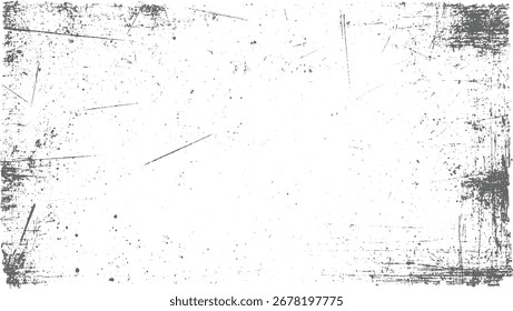 A distressed gray and white grunge texture with scratches dots and marks.