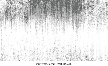 A distressed gray and white textured background with vertical lines and scattered dots.