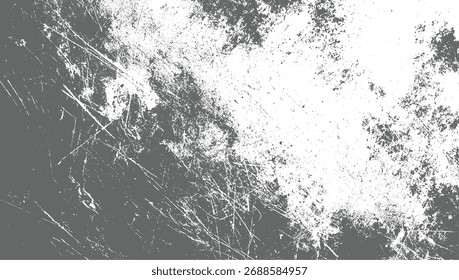 Un fondo de textura gris y blanco afligido con arañazos y parches ásperos.