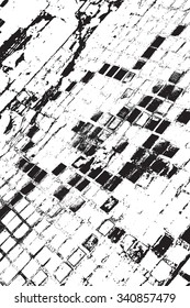 Distressed Grid Overlay Texture for your design. EPS10 vector.