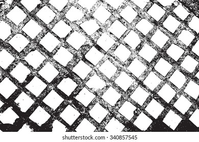 Distressed Grid Overlay Texture for your design. EPS10 vector.