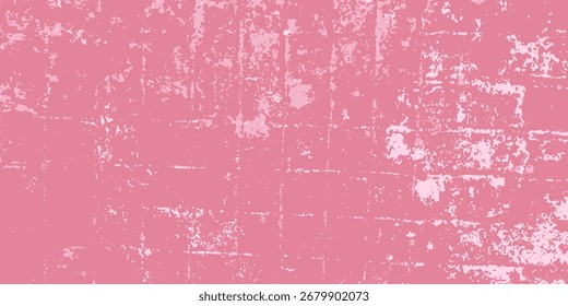 Textura de rejilla afligida sobre fondo rosa suave. Abstractas patrón de rayado blanco para la superficie moderna. Ideal para impresión, tela y Vector superpuesto