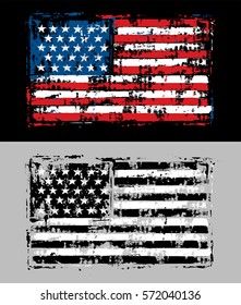 Distressed grunge American flag