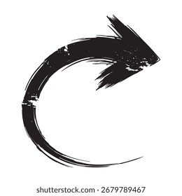 Elemento de diseño de flecha grunge afligido