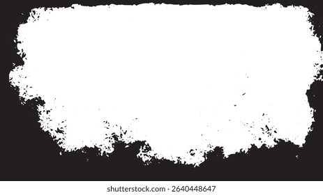 Distressed Grunge Border Frame with Jagged Rough Edges in Black and White