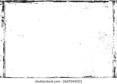 Superposición de textura de marco de borde de grunge afligido