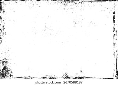 Superposición de textura de marco de borde de grunge afligido