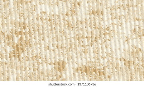 Distressed Grunge Dotted Texture. Cartoon Retro Vector Pattern. Dirty Weathered Style Texture. Beige Monochrome Print Design Background.