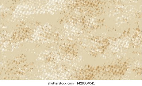 Distressed Grunge Dotted Texture. Cartoon Vintage Pattern. Scatter Style Texture. Beige Noise Fashion Print Design Pattern.