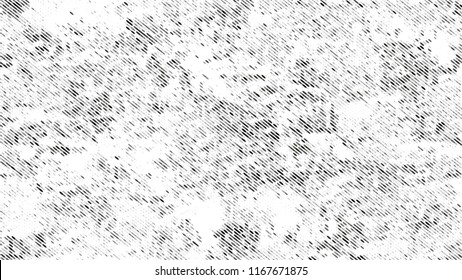 Distressed Grunge Dotted Texture. Rough Grungy Pattern Design. Scatter Style Texture. Black and White Monochrome Print Design Background.