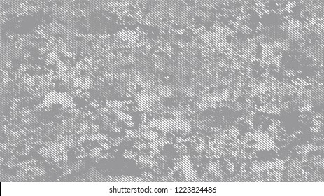 Distressed Grunge Dotted Texture. Rough Grungy Pattern Design. Dirty Weathered Style Texture. White and Gray Broken, Spotted Print Design Background.
