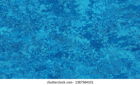 Distressed Grunge Dotted Texture. Rough Grungy Pattern Design. Scatter Style Texture. Blue Broken, Spotted Print Design Pattern.