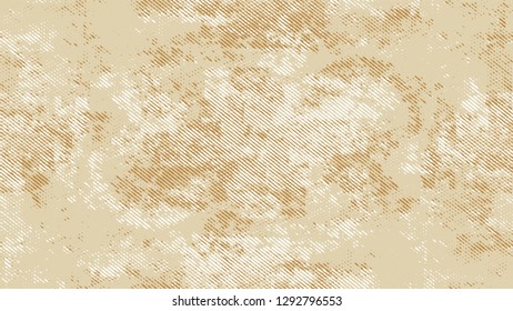Distressed Grunge Dotted Texture. Vintage Dirty Dotted Pattern. Polka Dots Style Texture. Beige Broken, Spotted Print Design Pattern.