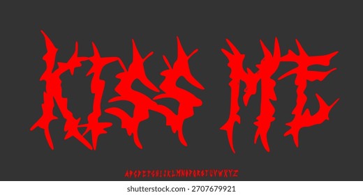 Distressed Grunge Font. Horror Comic Font. Cartoon Graffiti Playful Font. Display Font. Creative Hand Drawn Alphabet. Street Art Fashion Designs Typography modern vector