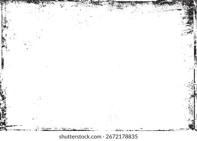 Distressed Grunge Frame Border Abstract Vector Texture