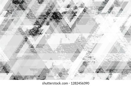 Distressed Grunge Geometric Seamless Background. Pattern with Abstract Elements. Geometric Grainy Style Texture. Sporty Fashion Pattern.