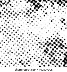 Distressed grunge halftone texture. Aged distressed overlay background for your design. EPS10 vector.