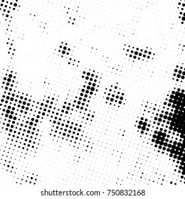 Distressed grunge halftone texture. Aged distressed overlay background for your design. EPS10 vector.