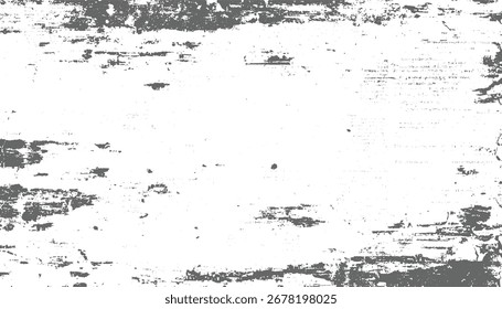Eine bedrückte Grunge-Papier-Textur mit grauen Flecken und schwachen Textfragmenten.
