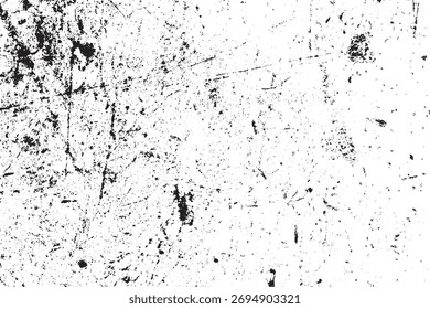 Angustiado Grunge Scratch Textura Sobreposição Preto Branco Vetor Abstrato Fundo