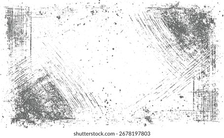 Fundo de textura grunge angustiado com arranhões cinza e manchas em uma superfície branca.