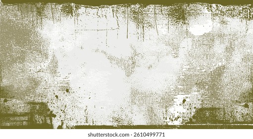 Distressed Grunge Texture Background with Halftone Dots and Ink Splatter – Vintage Vector Illustration.