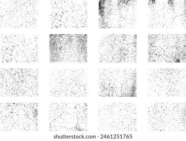 Distressed grunge texture background set vector