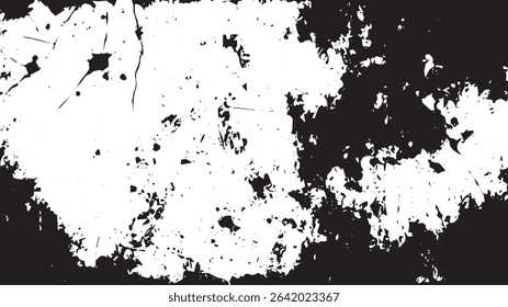 Distressed Grunge Texture with Cracks and Splatter Overlay