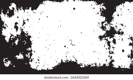 Distressed Grunge Texture Frame with Splatter and Decay Edges for Digital Art and Overlays