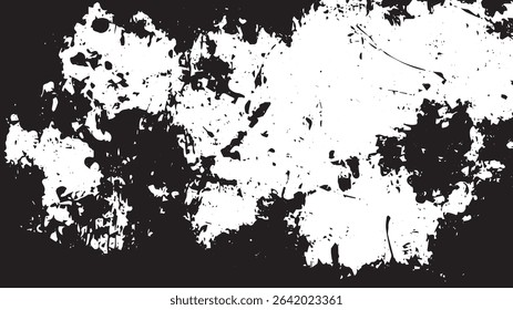 Distressed Grunge Texture with Ink Splatter and Rough Edges for Abstract Backgrounds and Overlays